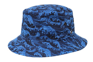 Waves Drop Brim Bucket Hat - M, Navy image