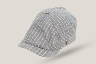Linen Stripe 4 piece Driving Cap Hills Hats