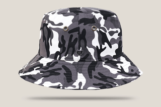 Snow Camo Drop Brim Bucket