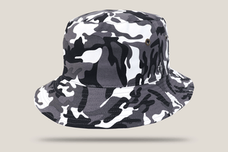 Snow Camo Drop Brim Bucket