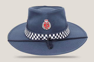 Structured Wide Brim Hat with Mesh Inserts