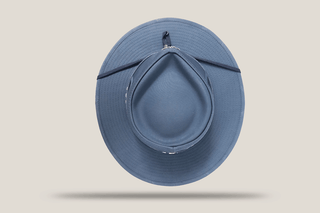 Structured Wide Brim Hat with Mesh Inserts