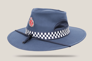Structured Wide Brim Hat with Mesh Inserts