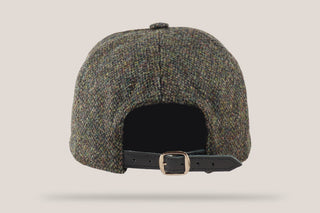 Wool Tweed and Leather Baseball Cap Hills Hats