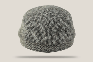 Lewis Herringbone Harris Wool Tweed Driving Cap