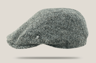 Lewis Herringbone Harris Wool Tweed Driving Cap