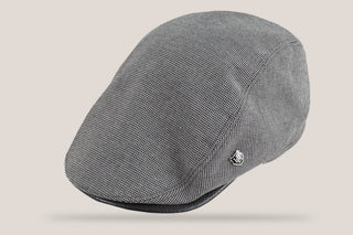 Houndstooth Wool and Leather Driving Cap Hills Hats