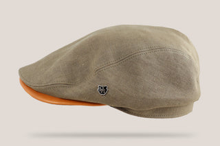 Sandwash Hemp and Leather Driving Cap Hills Hats