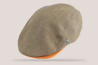 Sandwash Hemp and Leather Driving Cap Hills Hats Khaki M