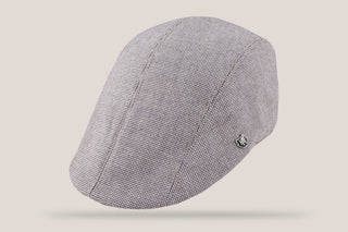 Houndstooth Wool Duckbill Hills Hats Brown, Navy and White S