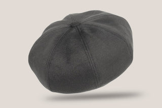 Luxe Cashmere and Wool Baker Beret Hills Hats Black L