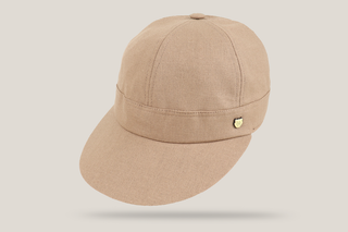 Ladies Houston Linen Pony Cap Hills Hats Beige L/XL