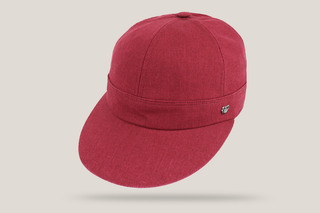 Ladies Houston Linen Pony Cap Hills Hats Wine L/XL
