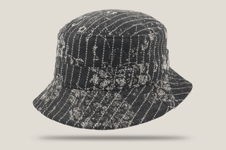 Abstract Floral Drop Brim Bucket Hat Hills Hats