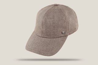 Classic Herringbone Linen Baseball Cap