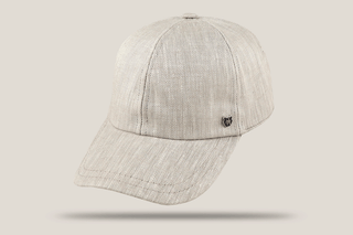 Classic Herringbone Linen Baseball Cap