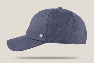 Classic Herringbone Linen Baseball Cap