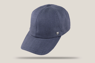Classic Herringbone Linen Baseball Cap