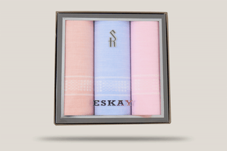 Eskay Gift Boxed Ladies Hankies 3pk Hills Hats