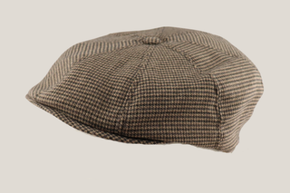 Brown 8 piece Houndstooth Cheesecutter Hills Hats