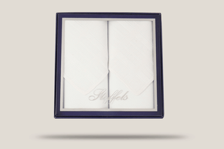 Stoffels Gift Boxed Superfine Hankies White 2pk Hills Hats