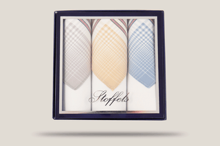 Stoffels Gift Boxed Superfine Hankies 3pk Hills Hats