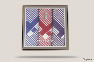 Eskay Gift Boxed Hankies 3pk Hills Hats Gingham