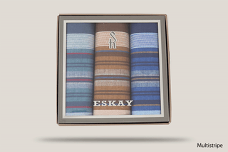 Eskay Gift Boxed Hankies 3pk Hills Hats Multistripe