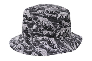 Waves Drop Brim Bucket Hat - M, Black image