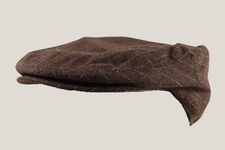 Brown Pinstripe Traditional Cheesecutter Hills Hats