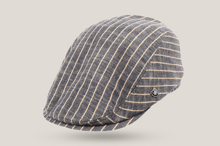 Linen Stripe Driving Cap Hills Hats