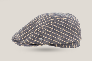 Linen Stripe Driving Cap Hills Hats