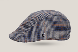 Home Check English Wool Tweed Duckbill Cap