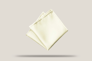 Fellini Italian Satin Pocket Square Hills Hats Cream