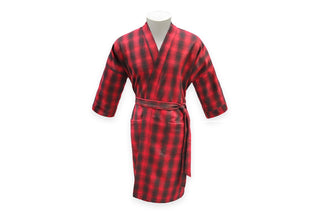 Alliance Check Kimono Robe Hills Hats Red