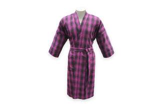 Alliance Check Kimono Robe Hills Hats Cerise