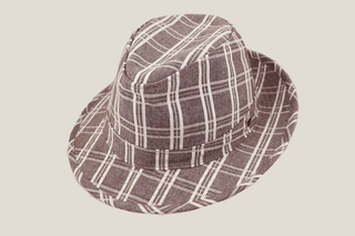 Light Brown Check Mod Trilby Hills Hats
