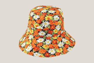 Orange Floral Ladies Widebrim Hills Hats