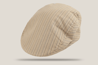 Beige Stripe Sports Cheesecutter Hills Hats