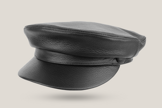 Leather Cow Nappa Boating Cap image 0