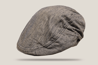 Navy Beige Stripe Adjustable Cheesecutter Hills Hats