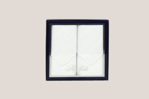Gift Boxed Superfine Stoffel Hankies White 2pk
