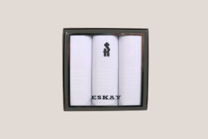 Gift Boxed Mens Hankies White 3pk
